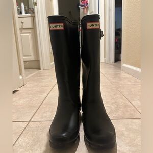 Hunter Boots Size 38 ( US 7) Black Matte